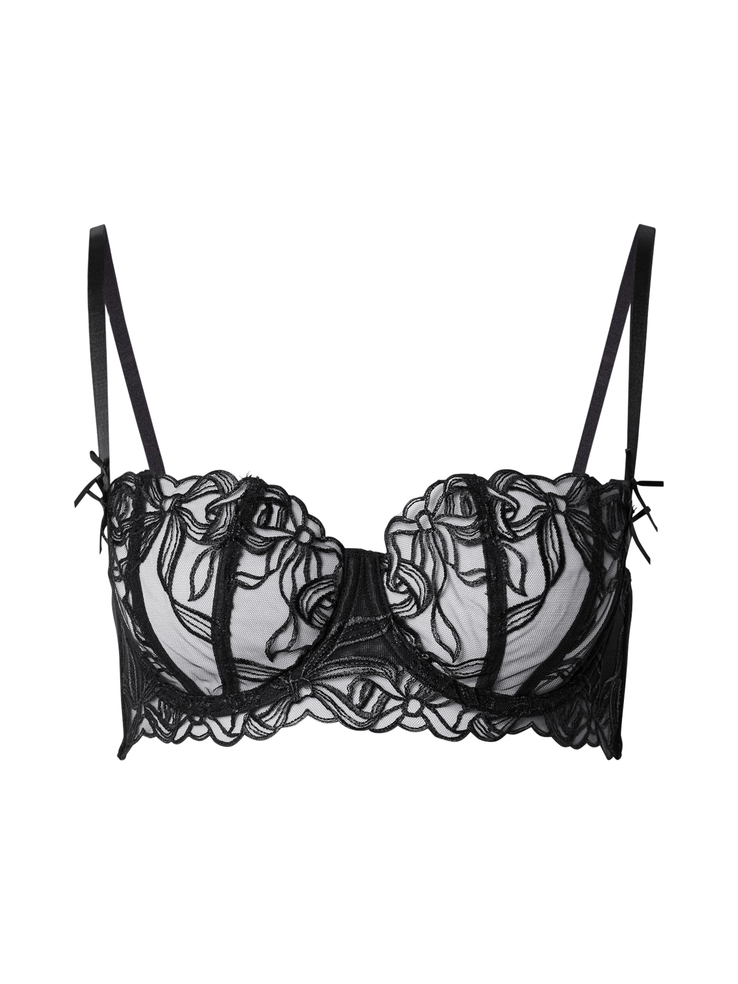 melns Hunkemöller Balconette Krūšturis 'Beau': no priekšpuses