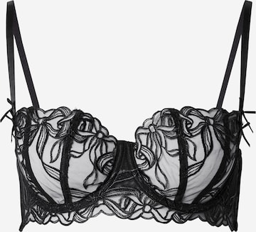 juoda Hunkemöller Plati Liemenėlė 'Beau': priekis