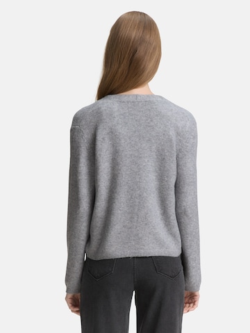 TOM TAILOR DENIM Strickjacke in Grau