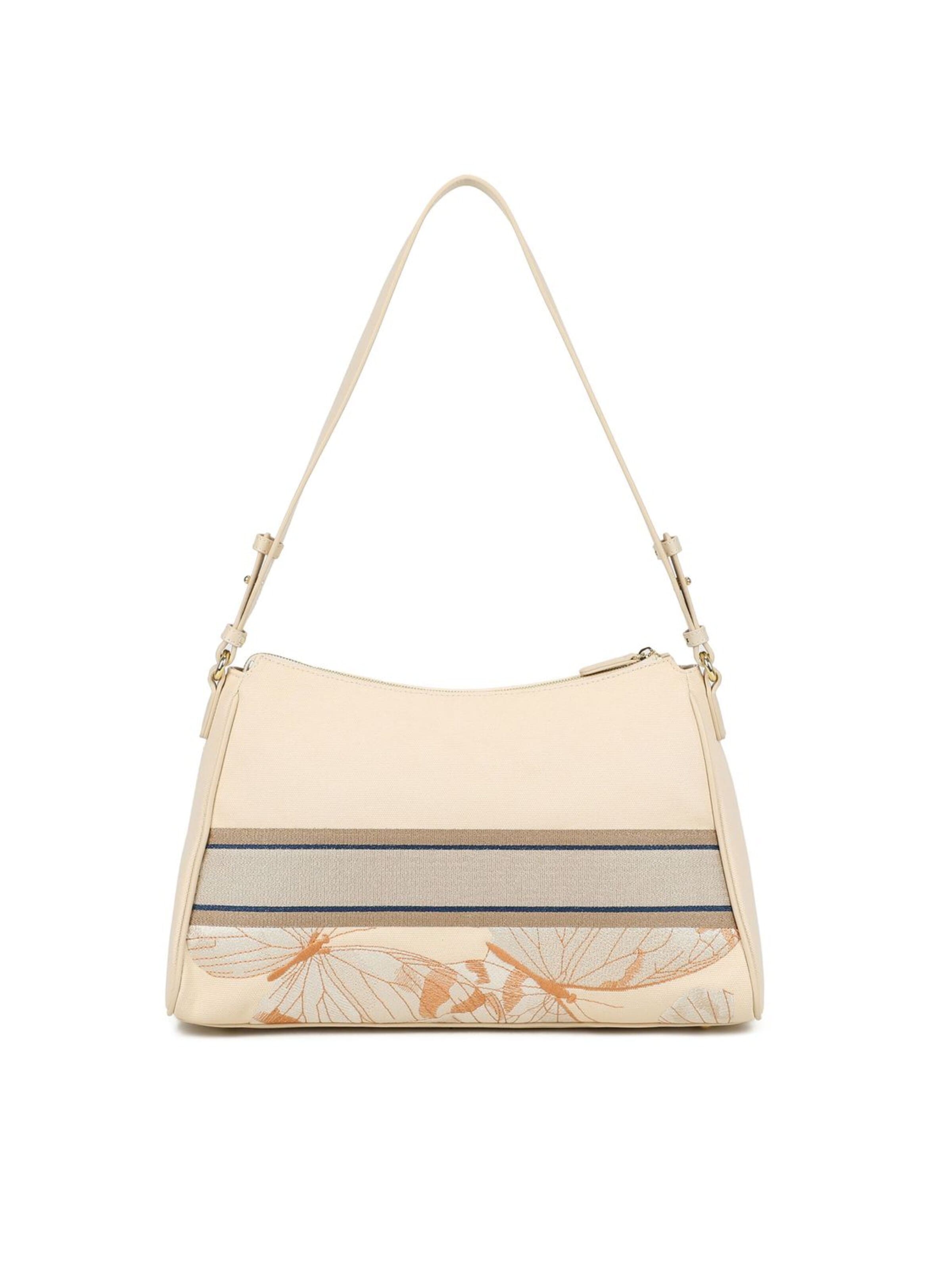 Braccialini - Bolso de hombro 'Jacquard' en beige