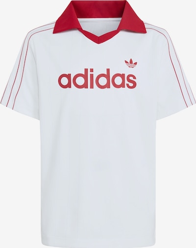 ADIDAS ORIGINALS Poloshirt 'LOOSE PINSTRIPE POLO' in 128 in rot / weiß, Produktansicht