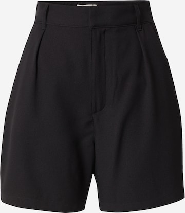 Abercrombie & Fitch Loose fit Pleat-Front Pants in Black: front