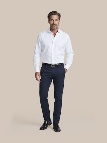 Profuomo Slim fit Button Up Shirt in White: front