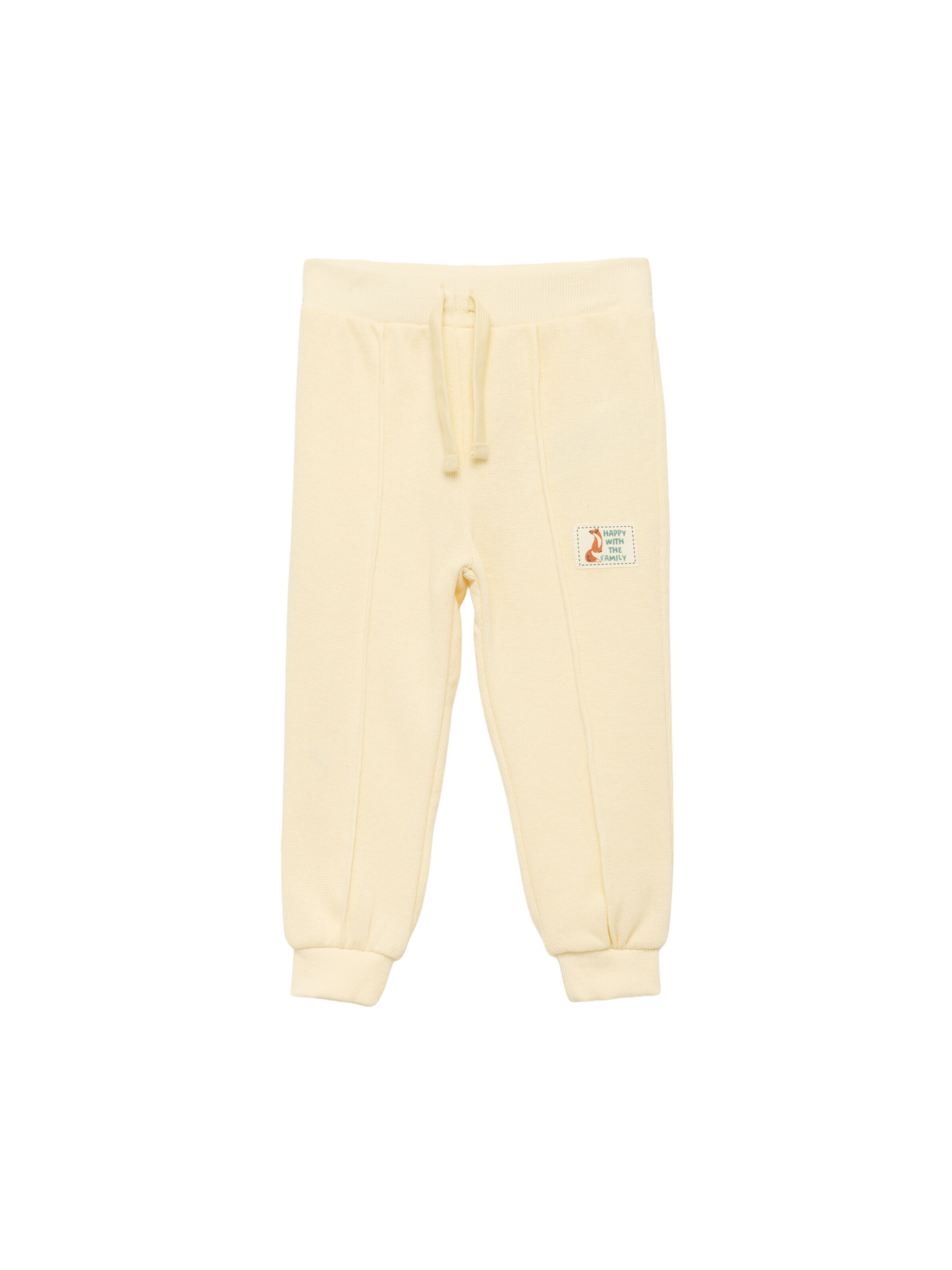 Koton Tapered Broek in Beige: voorkant