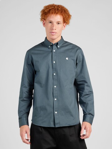 Coupe regular Chemise business 'Madison' Carhartt WIP en bleu : devant