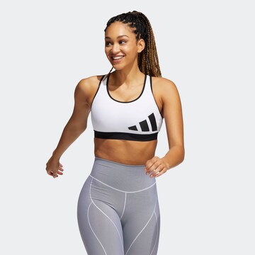 ADIDAS SPORTSWEAR T-shirt Sports Bra in White: front