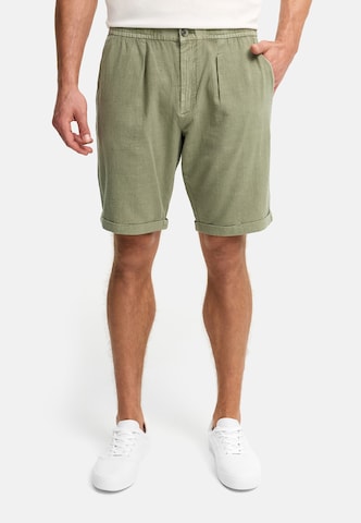 INDICODE JEANS Regular Chino trousers ' Tryto ' in Green: front