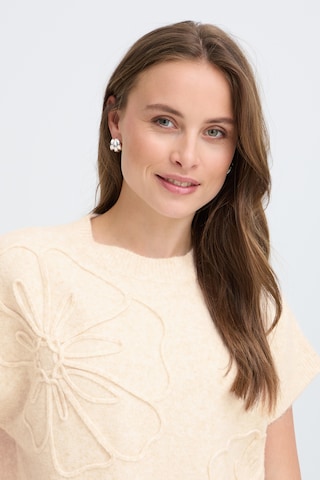 b.young Gebreide bodywarmer 'BYOmea' in Beige