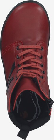 Softinos Lace-Up Ankle Boots in Red