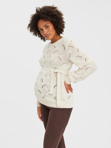 MAMALICIOUS Pullover  'Dora' in Weiß: Vorderseite