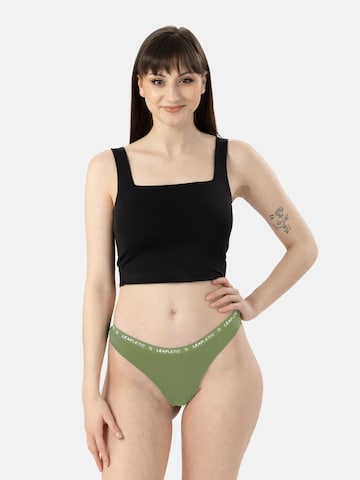 LEAFLETIC Panty 'Leafletic Mid Rise Brazilian' in Green: front