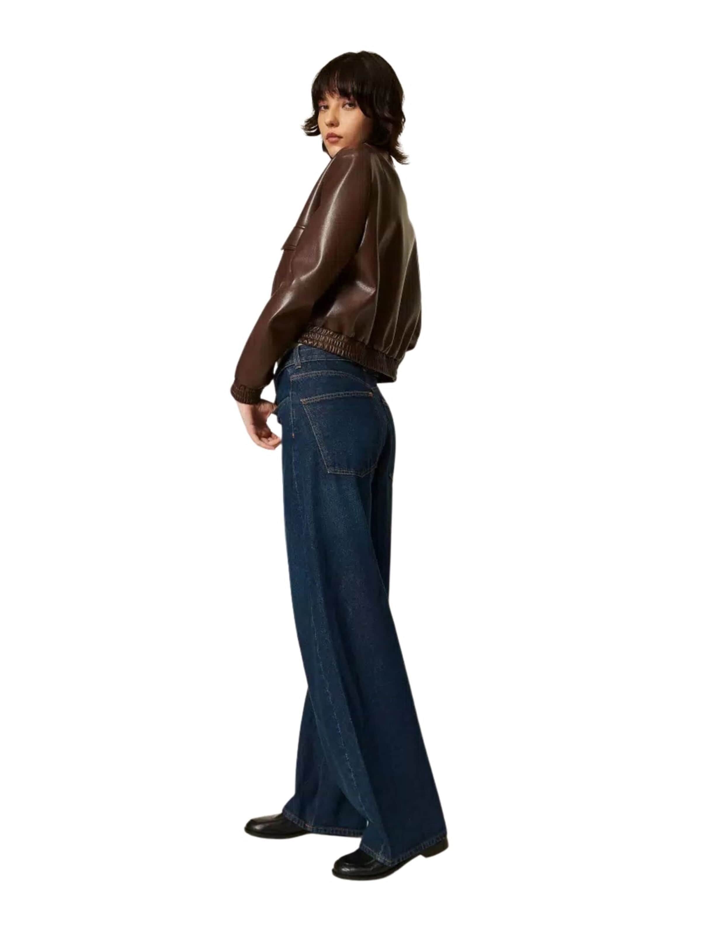 Twinset Jeans 'Barrel jeans with belt' i blå