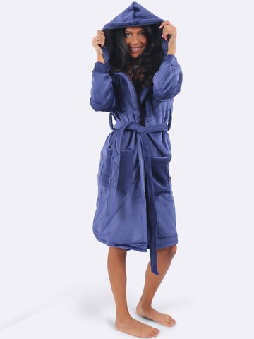 COZEE Nattlinne 'Navy Blue Robe' i blå