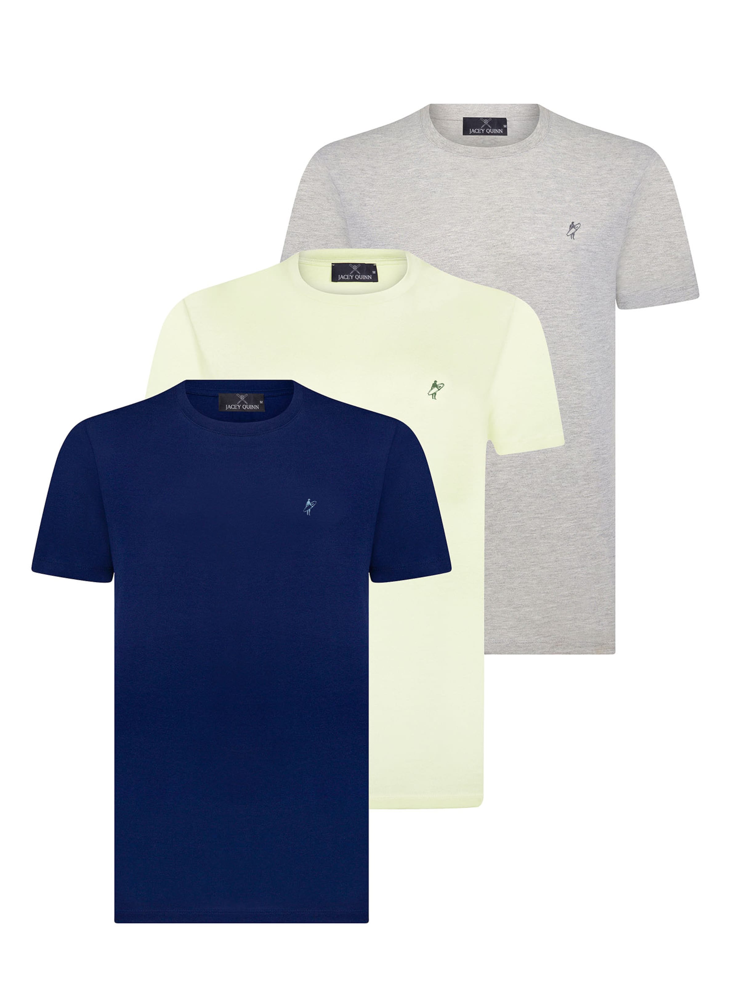 jauktas krāsas Jacey Quinn T-Krekls: no priekšpuses