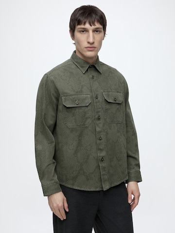 Coupe regular Chemise 'Ebolt_1' HUGO en vert : devant