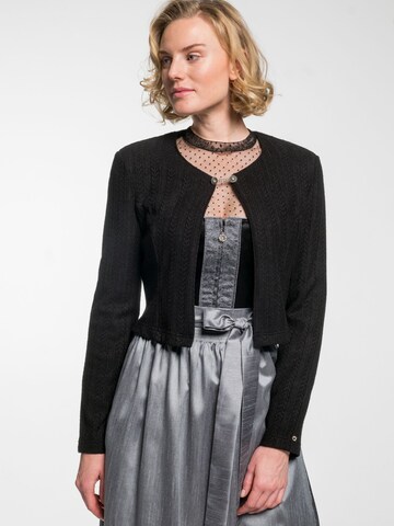 SPIETH & WENSKY Knit cardigan 'Emana' in Black: front