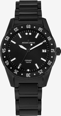 Jacques Lemans Analog Watch in Black: front