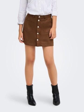 ONLY - Falda 'AMAZING-STINA' en marrón: frente