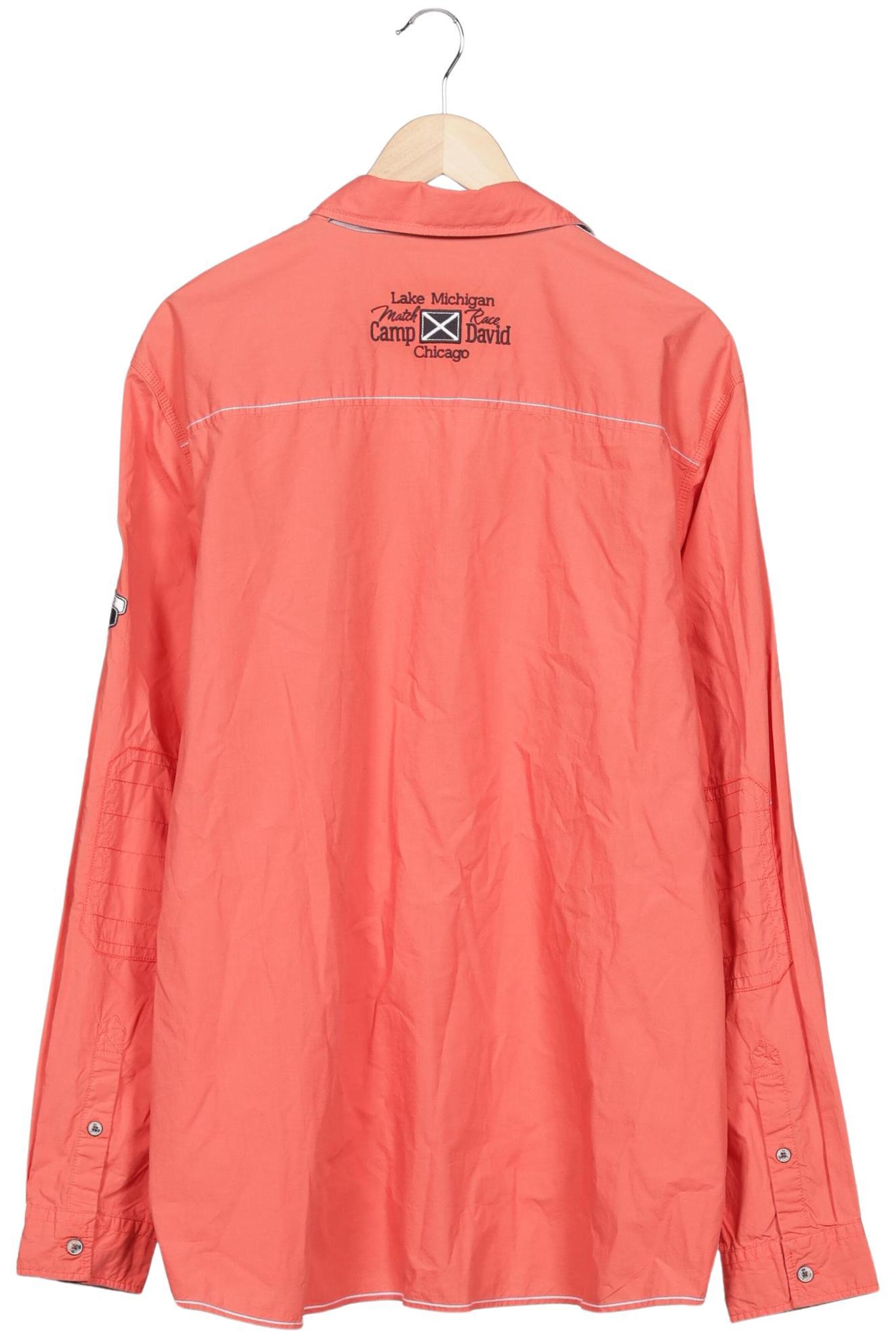 CAMP DAVID Button Up Shirt in XXXL in Orange
