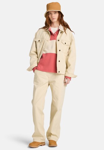 TIMBERLAND Mikina 'Lush Rugby Polo' - Červená