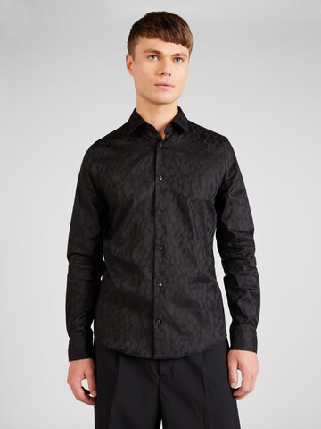 JOOP! Slim fit Koszula 'Pit' w kolorze czarny: przód