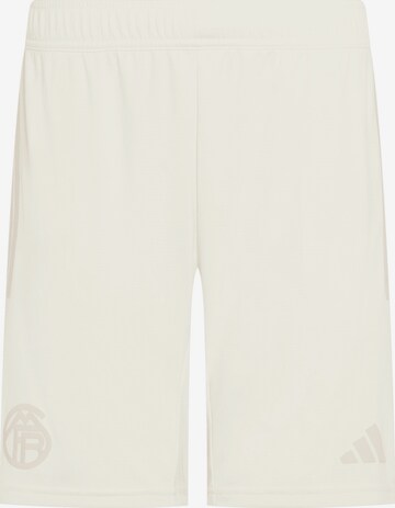 FC BAYERN MÜNCHEN Regular Workout Pants in White: front