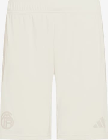FC BAYERN MÜNCHEN Regular Workout Pants in White: front