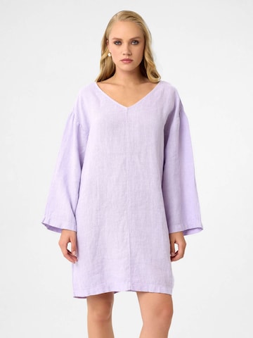 DIMI Summer Dress 'Damen Leinenkleid' in Purple: front