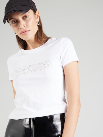GUESS T-Shirt 'Sangallo' in Weiß