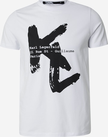 Karl Lagerfeld Тениска в бяло: отпред