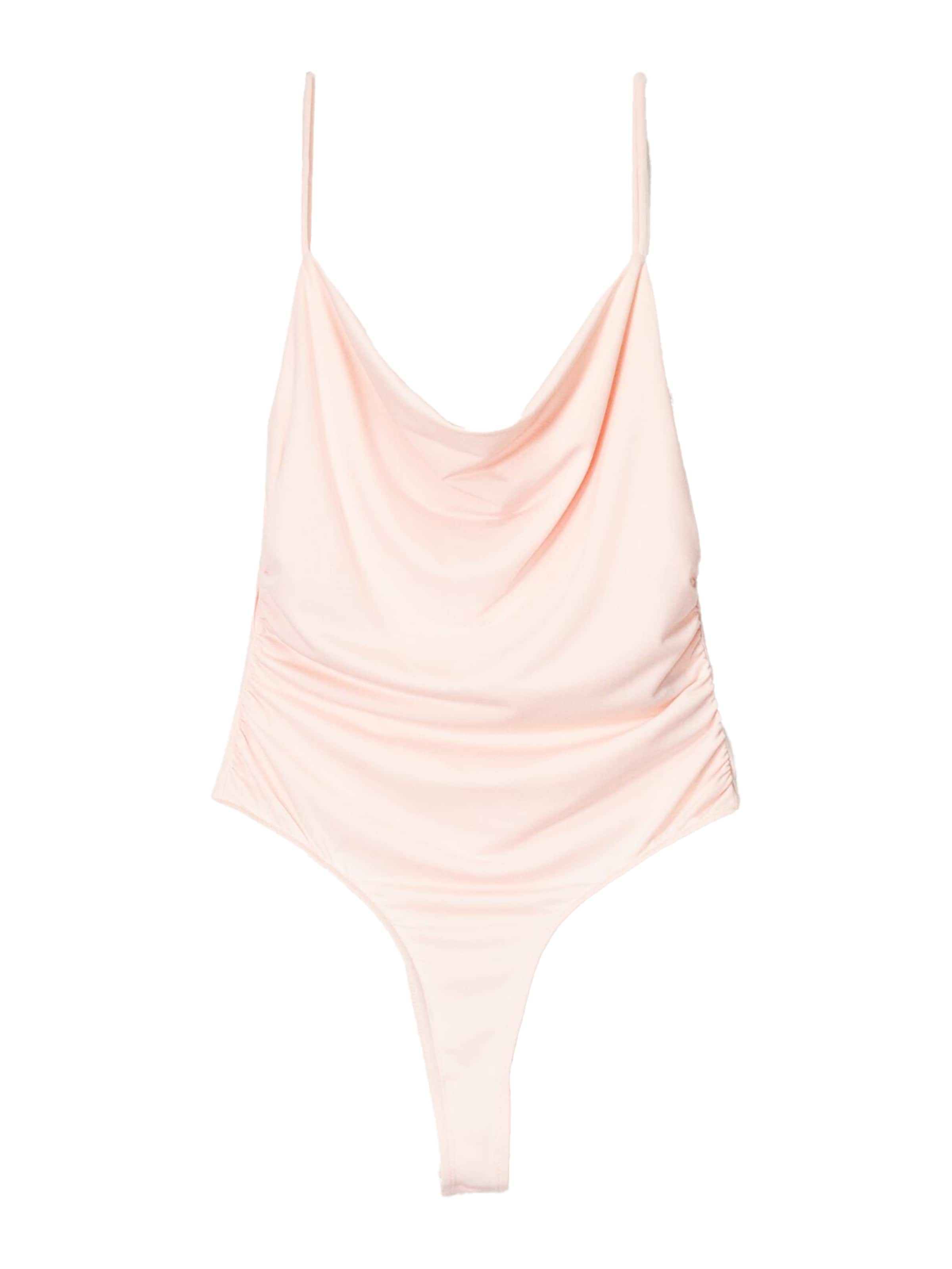 Bershka Shirt bodysuit in Pink: front
