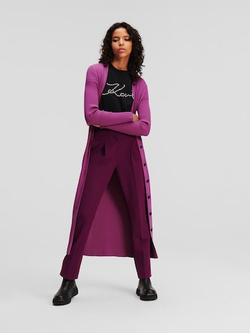 Karl Lagerfeld - Vestido de malha em roxo: frente