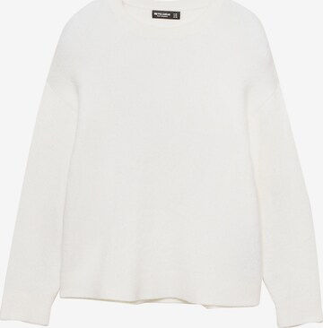 Pull&Bear Svetr – bílá: přední strana