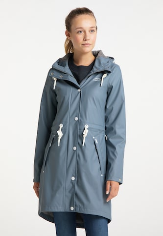 ICEBOUND Between-Seasons Coat in Blue: front