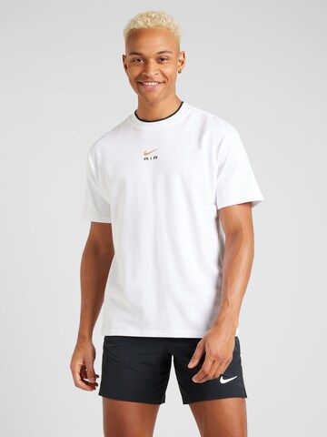 balta Nike Sportswear Marškinėliai 'AIR': priekis