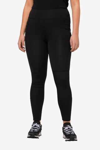 Ulla Popken Skinny Leggings in Zwart: voorkant