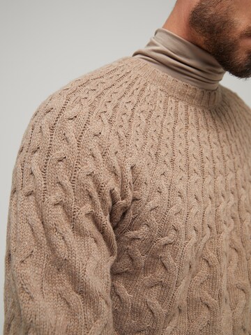 ABOUT YOU x Kevin Trapp Sweater 'Matthew' in Brown