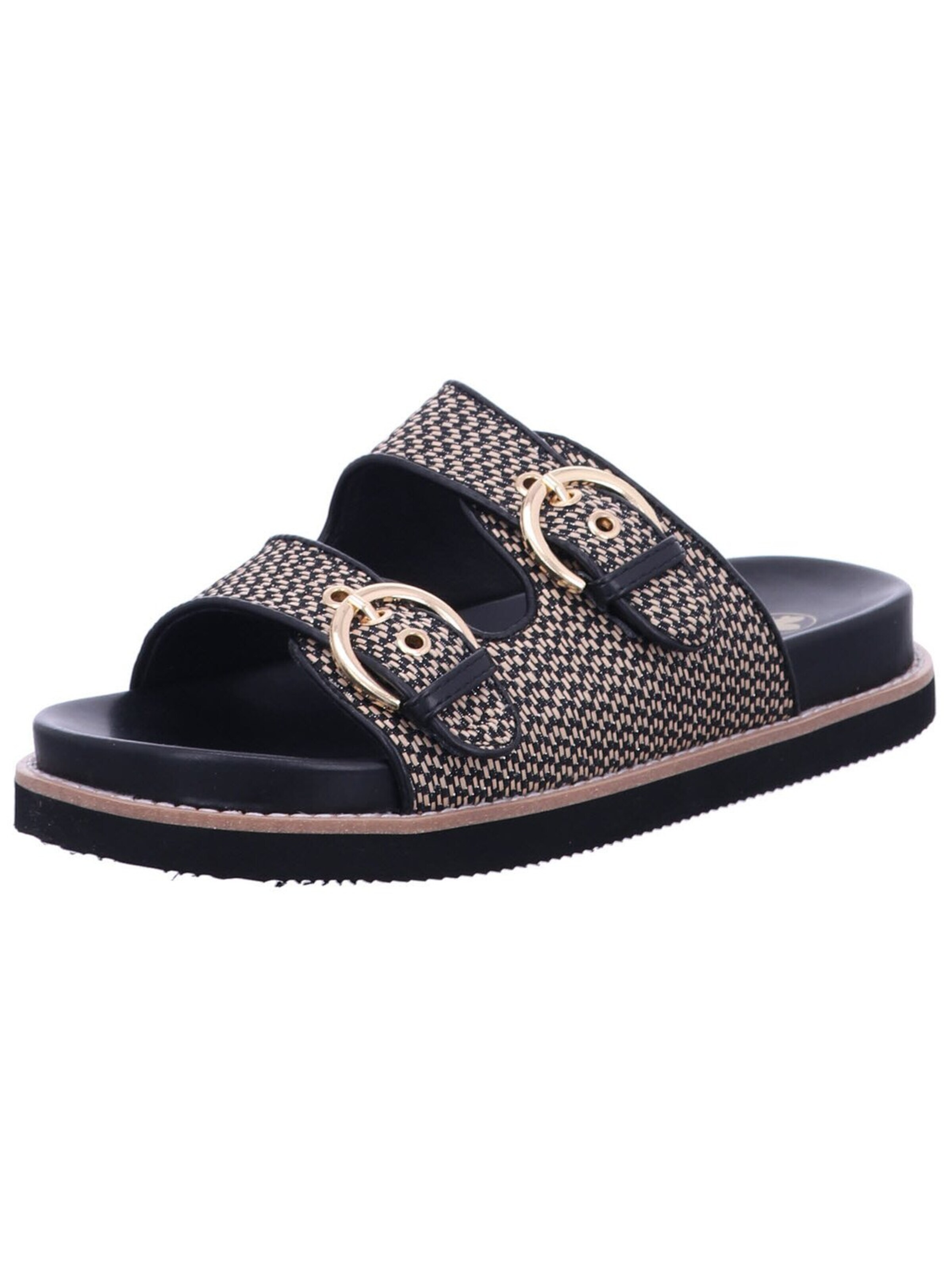 Rieker - Zapatos abiertos 'Pantolette Damen V9584 00 Kunststoff (Synthetik) in schwarz' en negro: frente