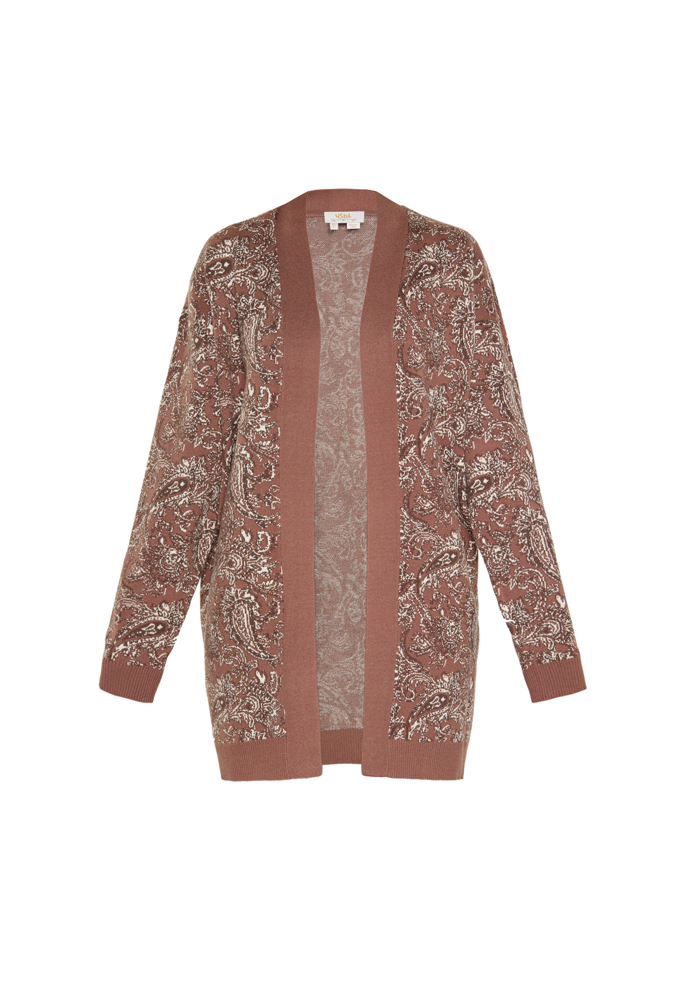 brūns usha FESTIVAL Adīta jaka: no priekšpuses