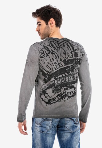 CIPO & BAXX Langarmshirt in Grau