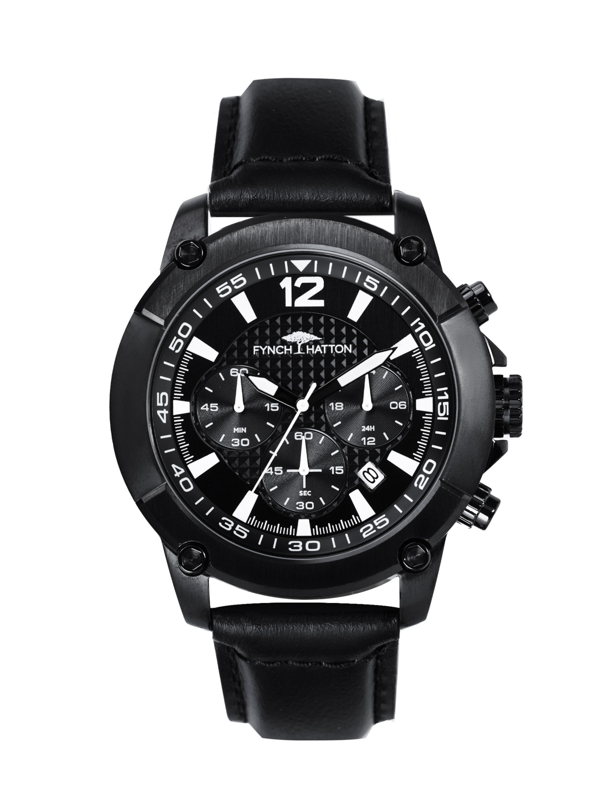 FYNCH-HATTON Analog Watch in Black: front
