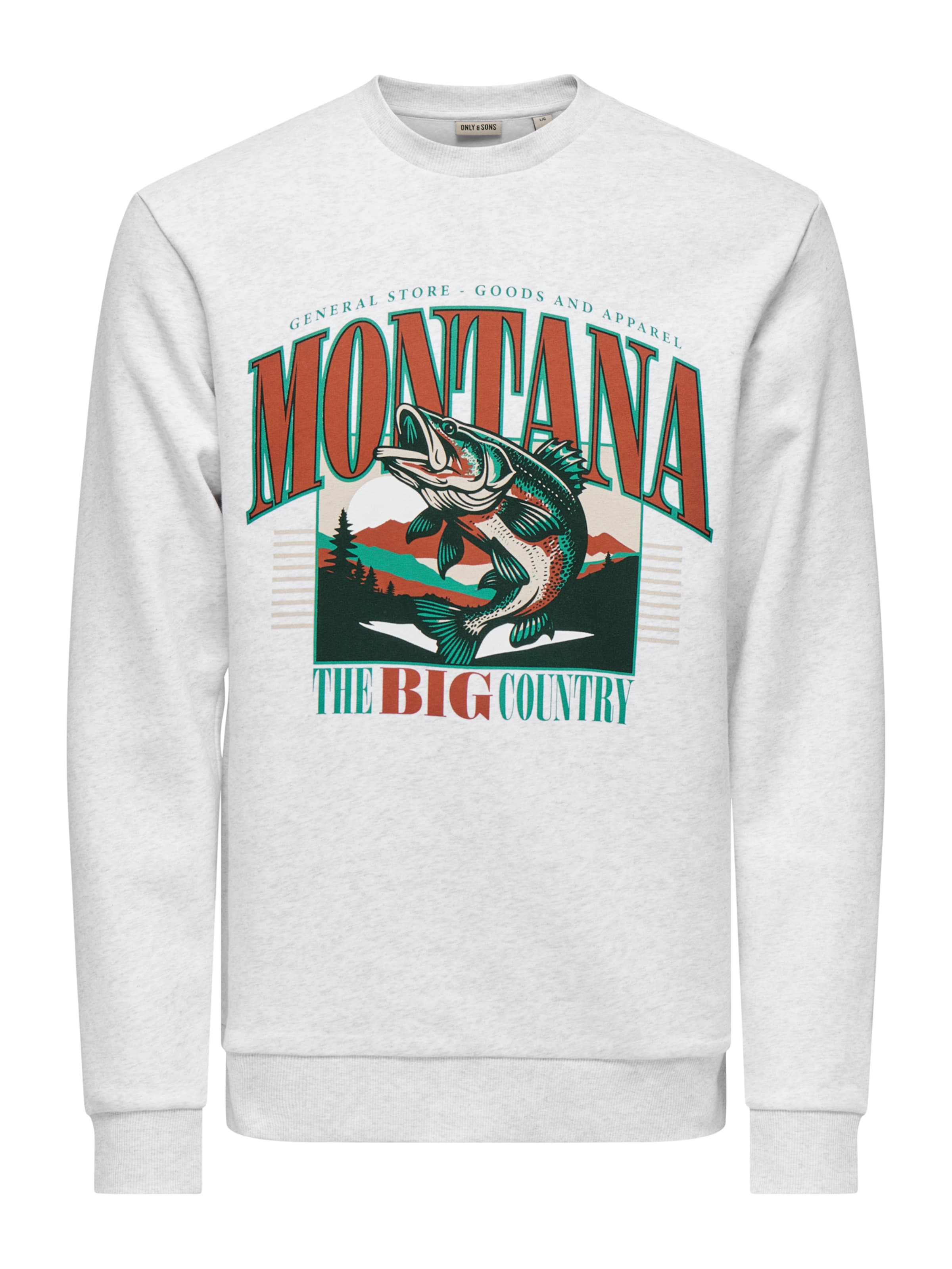 Sweat-shirt 'ONSCERES' Only & Sons en gris : devant