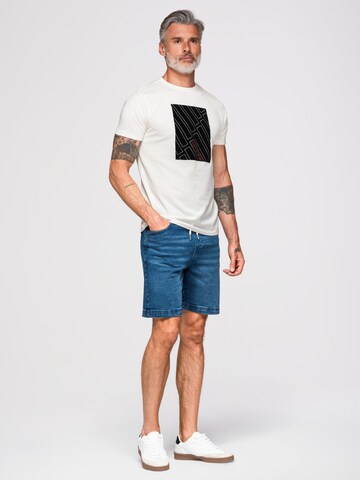 Ombre Shirt in Weiß