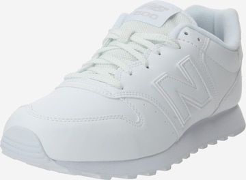 Sneaker bassa '500' di new balance in bianco: frontale