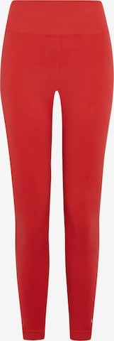 Born Living Yoga Skinny Leggings 'Blume' in Rot: Vorderseite