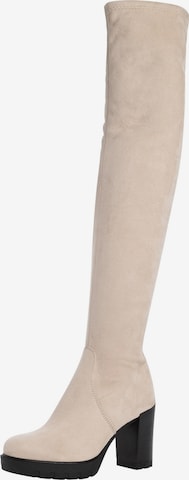 TAMARIS Overknee laarzen in Beige: voorkant