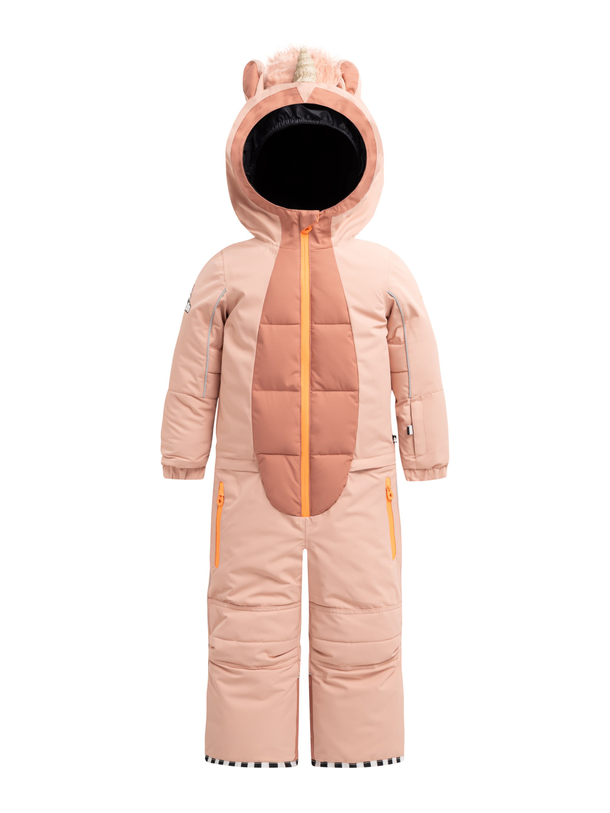 WeeDo Overall 'UNIDO GLITTER Schneeanzug' in Pink: front