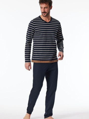 SCHIESSER Pajamas long in Blue