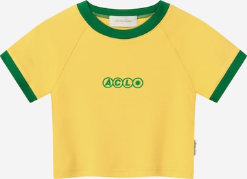 T-shirt 'Carrer Del Sol' Another Cotton Lab en jaune : devant