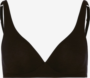 Hanro T-shirt bra Bra ' Cotton Sensation ' in Black: front